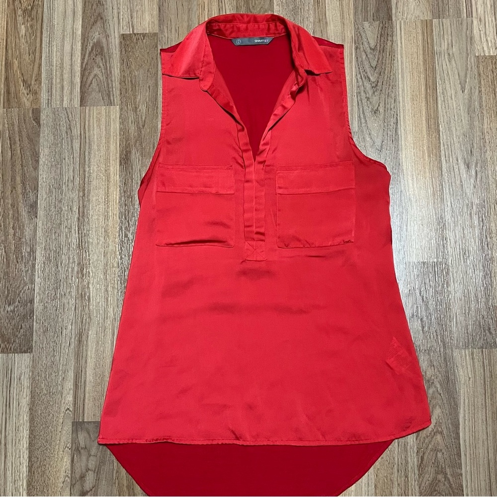 Smart Set Vibrant Red Sleeveless Blouse